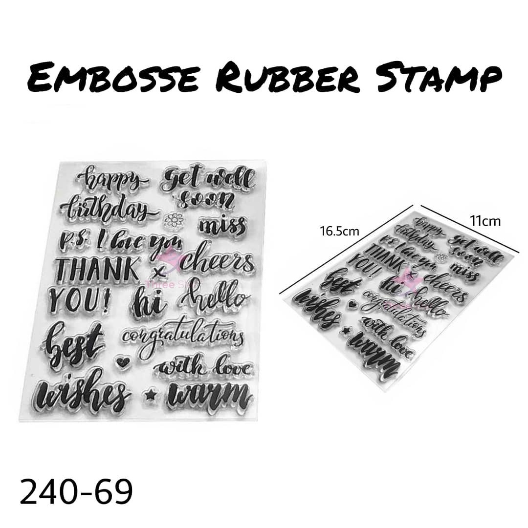 Embosse Rubber Stamp