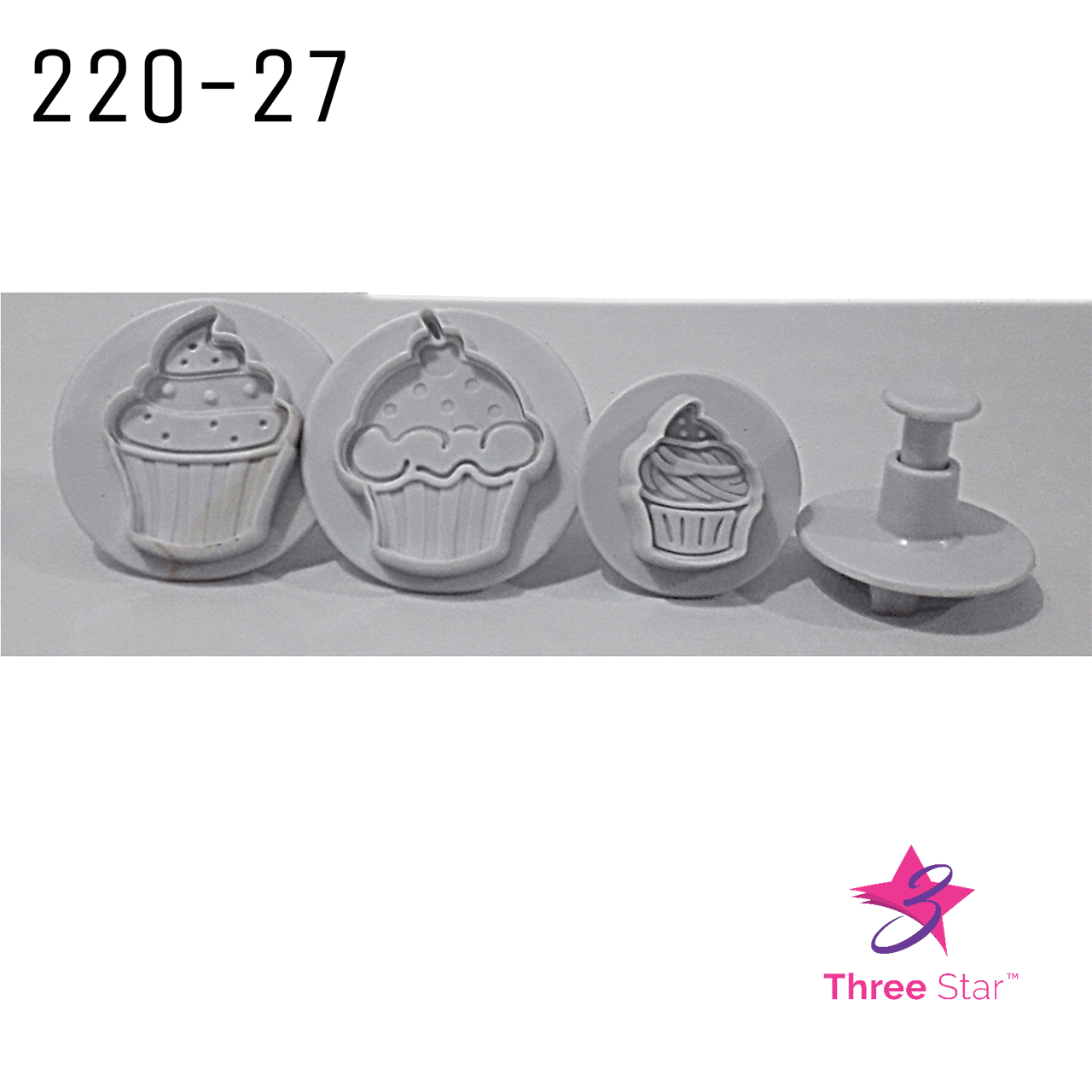 CUPCAKE PLUNGER CUTTERS 4 PCS