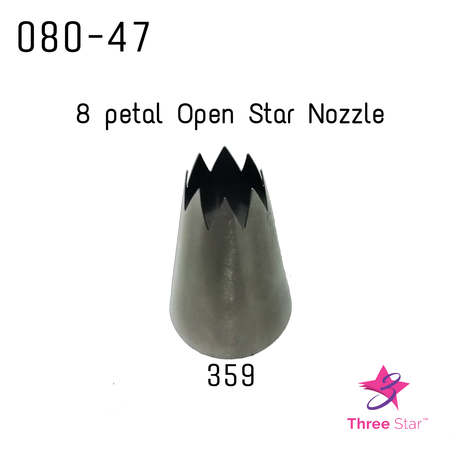 359 8 Petal Open Star Nozzle