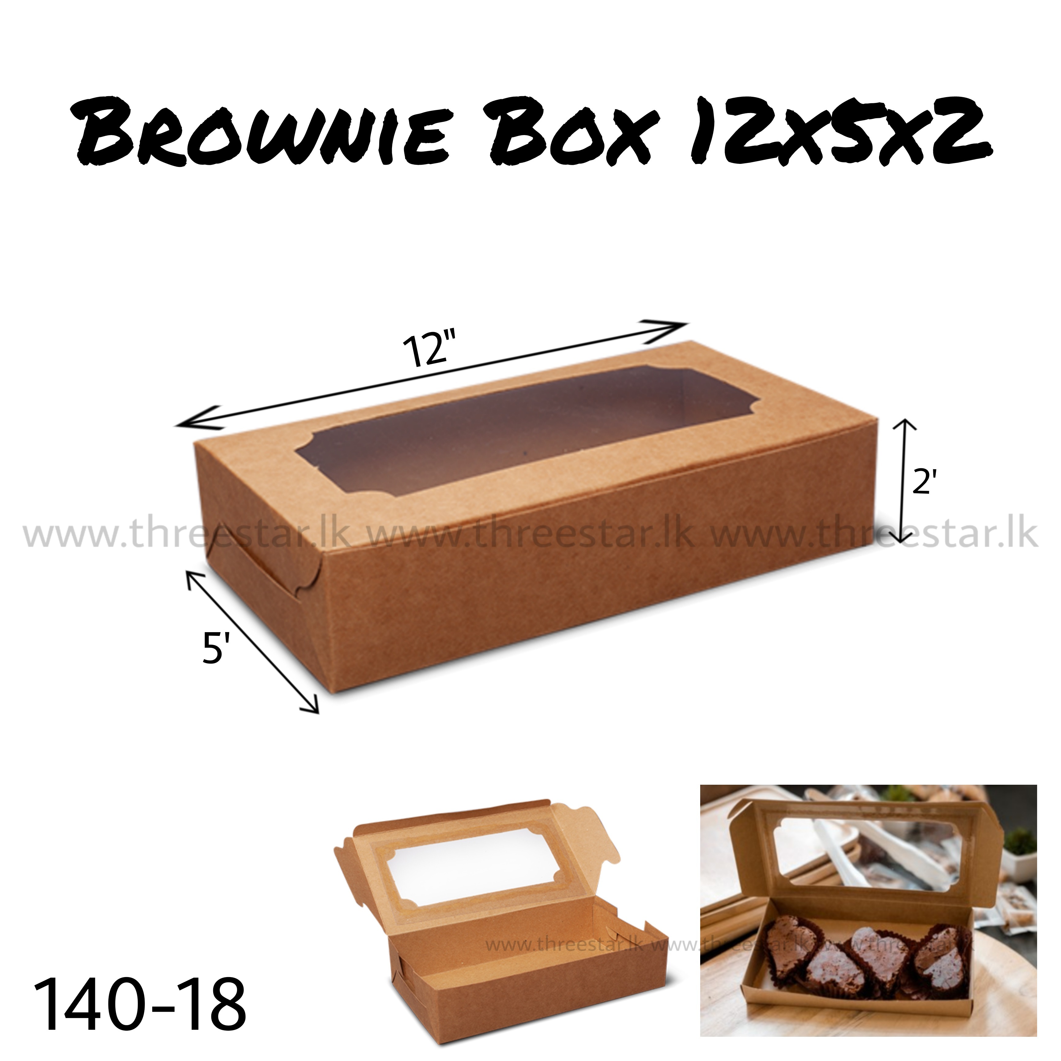 Brownie Box 12x5x2