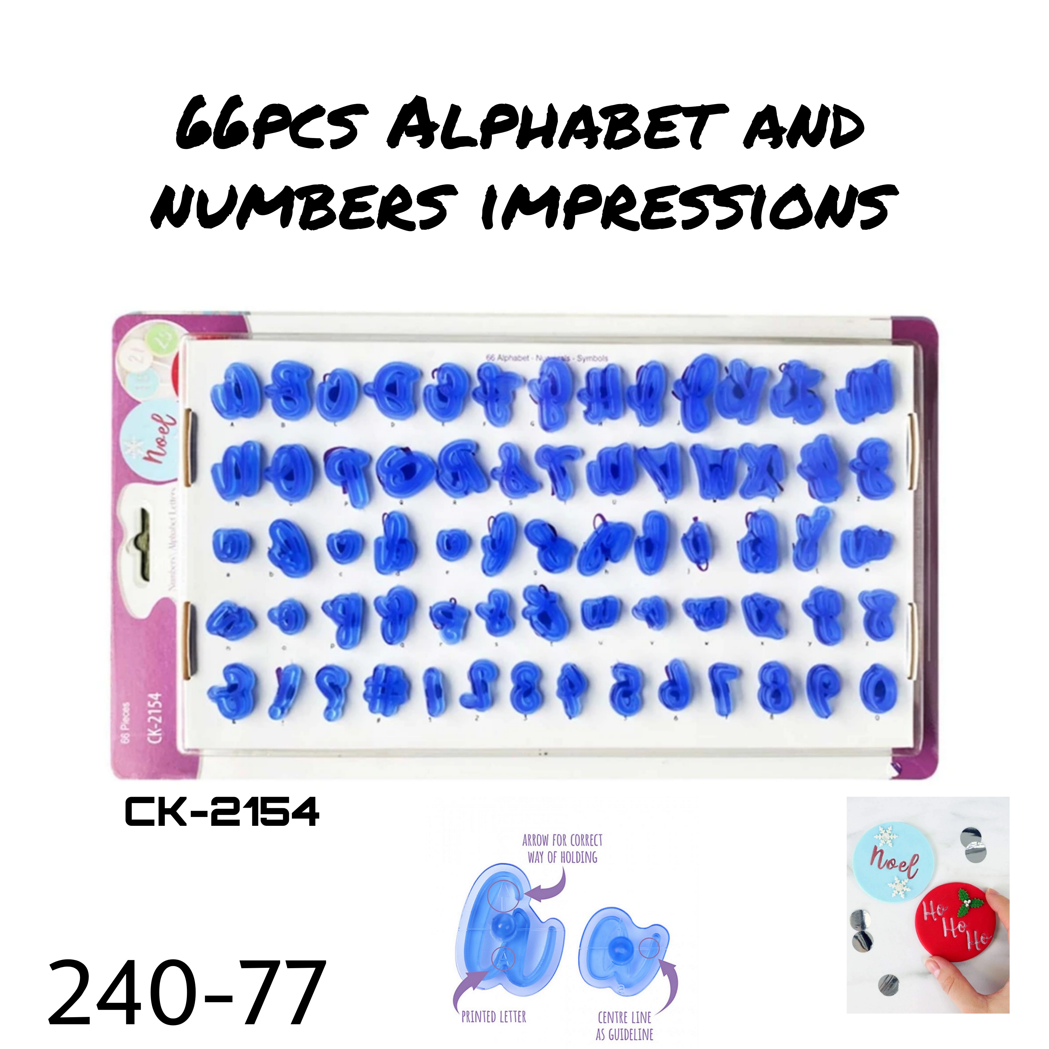 66pc Alphabet and Number Impression set