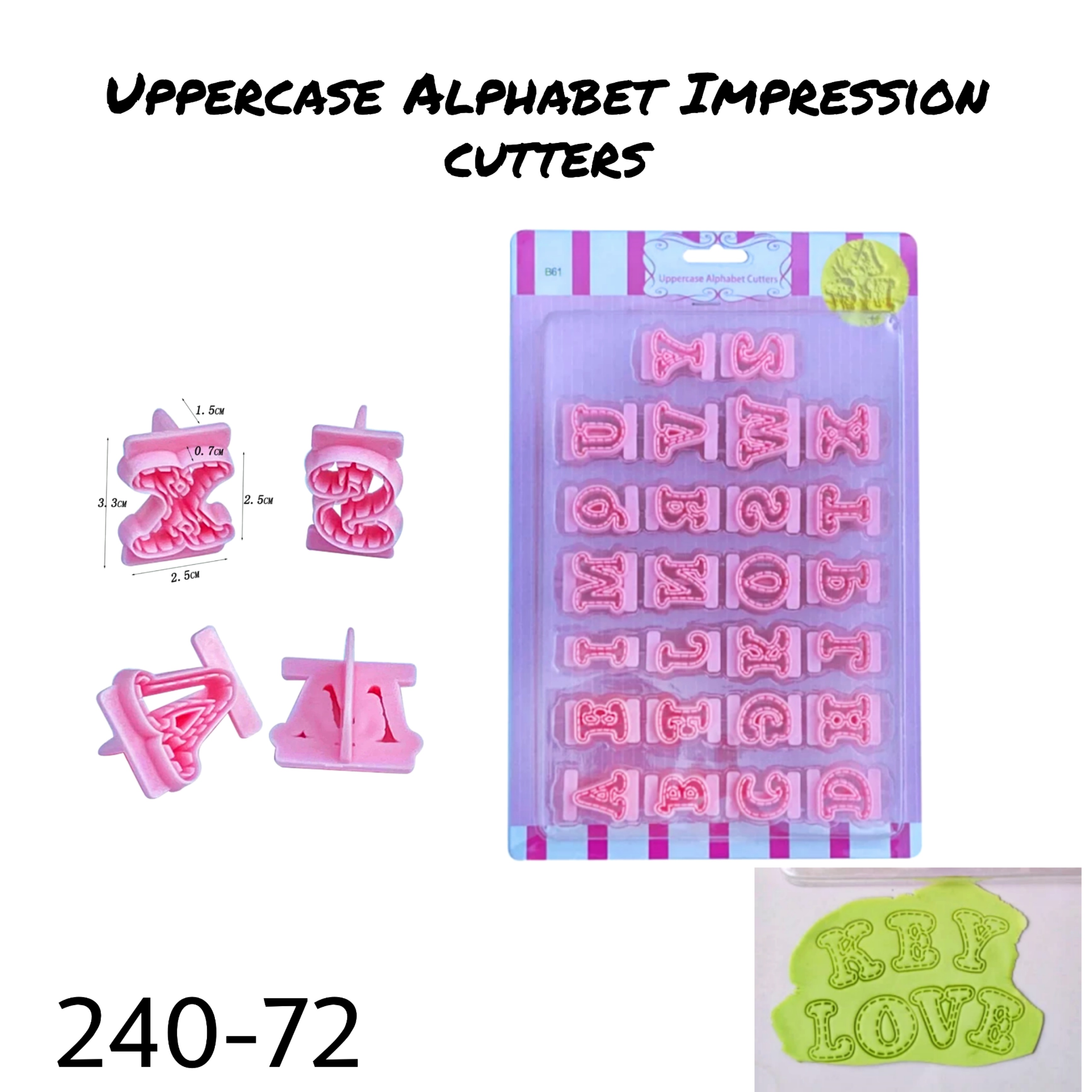 Uppercase Alphabet Impression Cutter Set