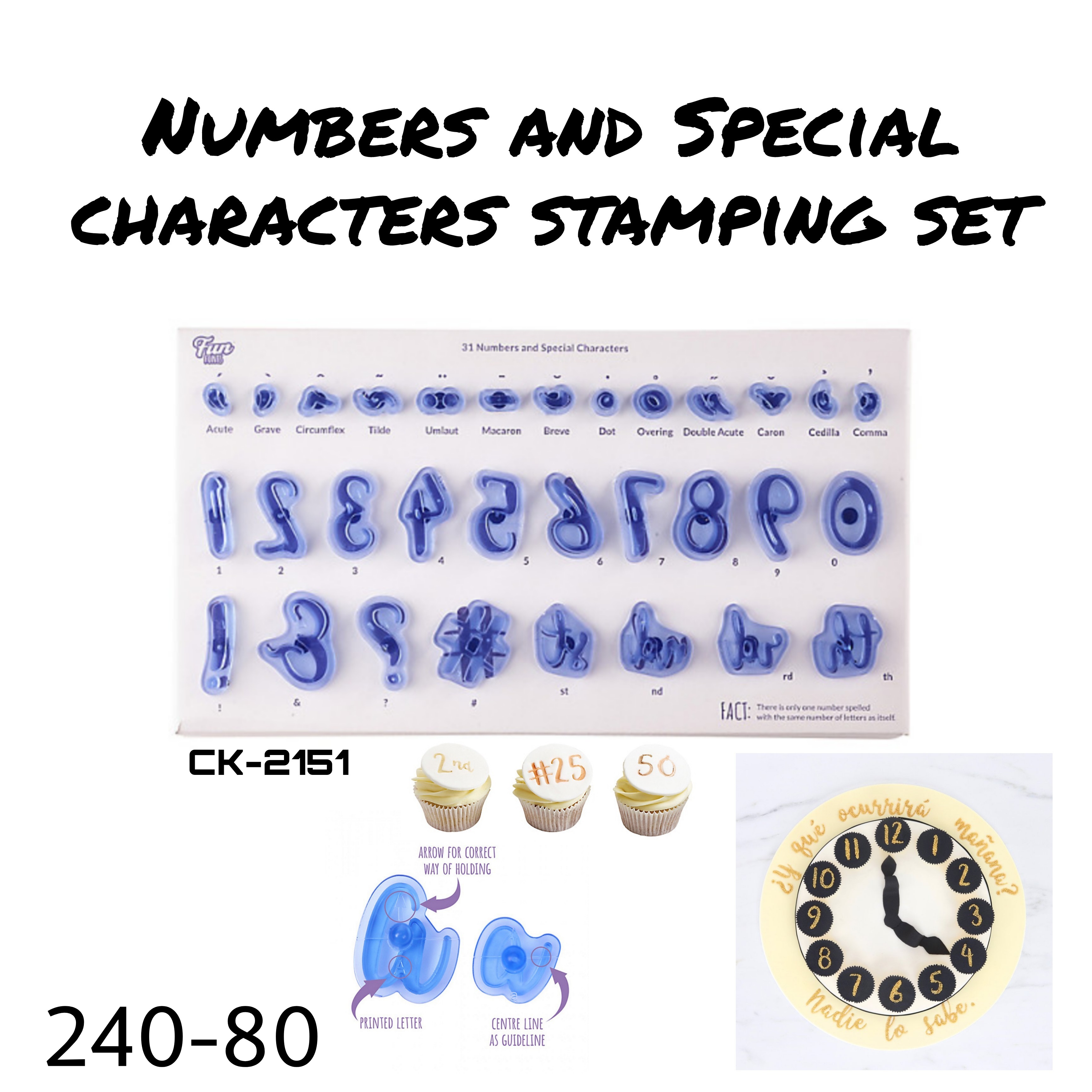 Numbers and Special Characters Stamping Set