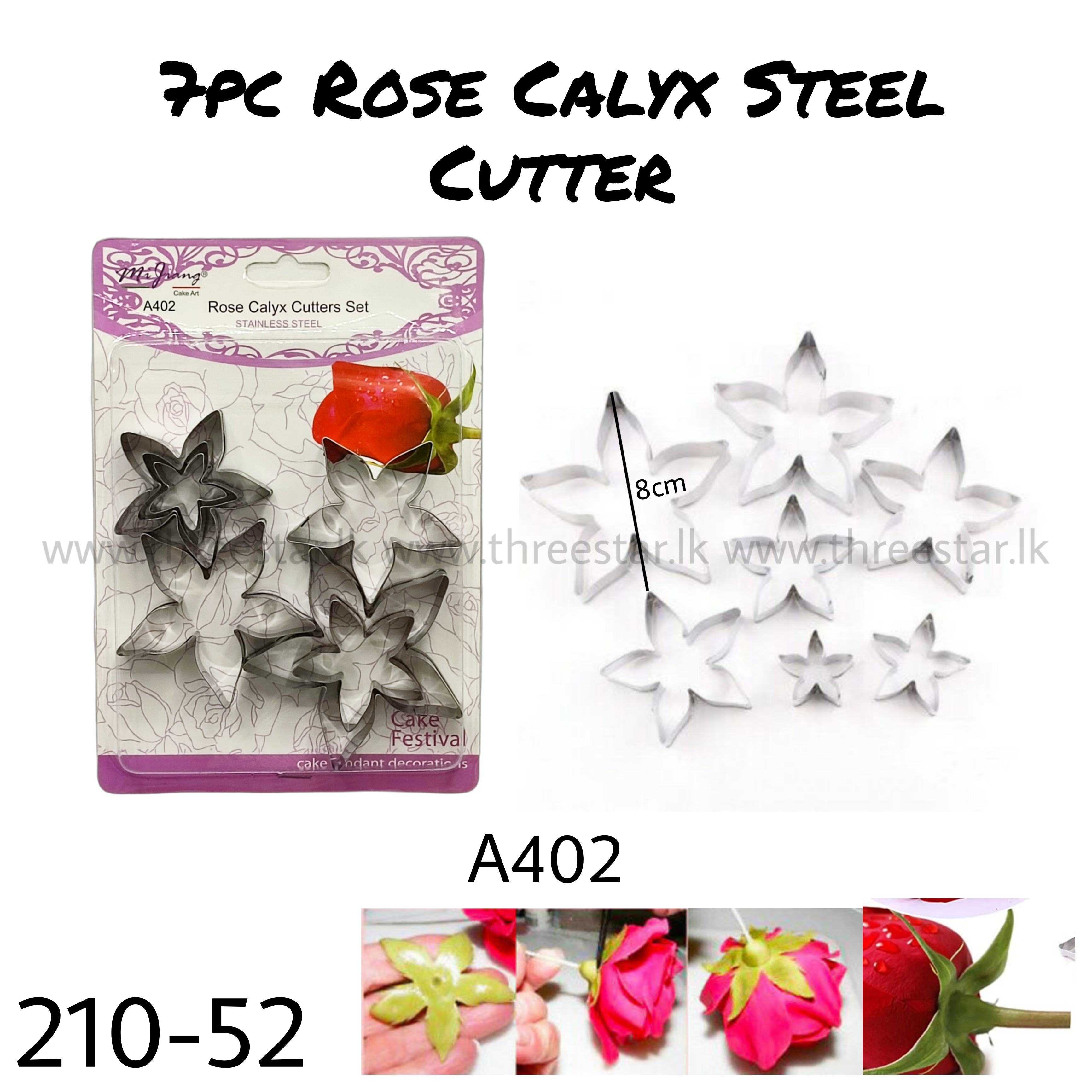 7pc Rose Calyx Steel Cutter