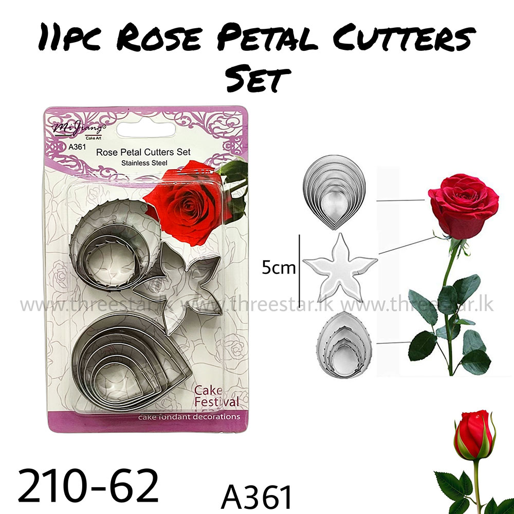 11pc Rose Petal Cutter