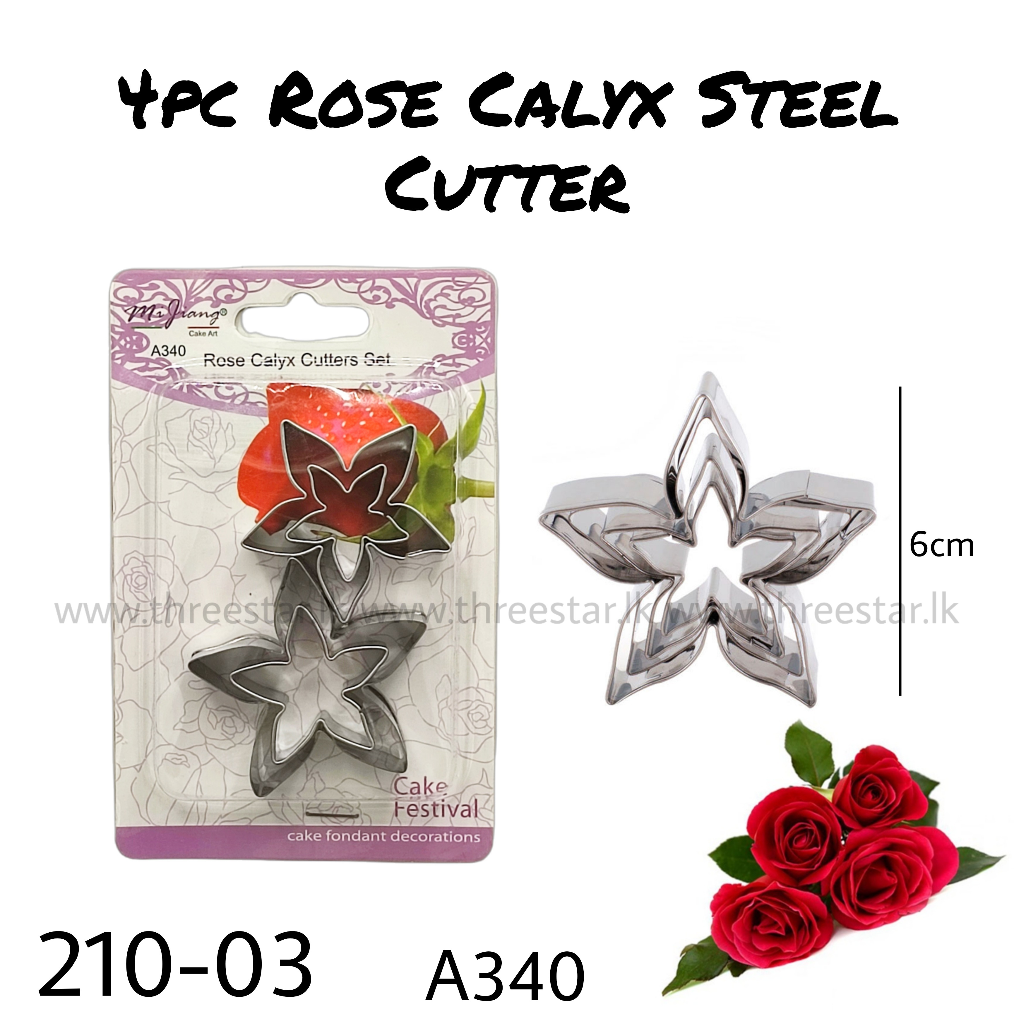 4pc Rose Calyx Cutter