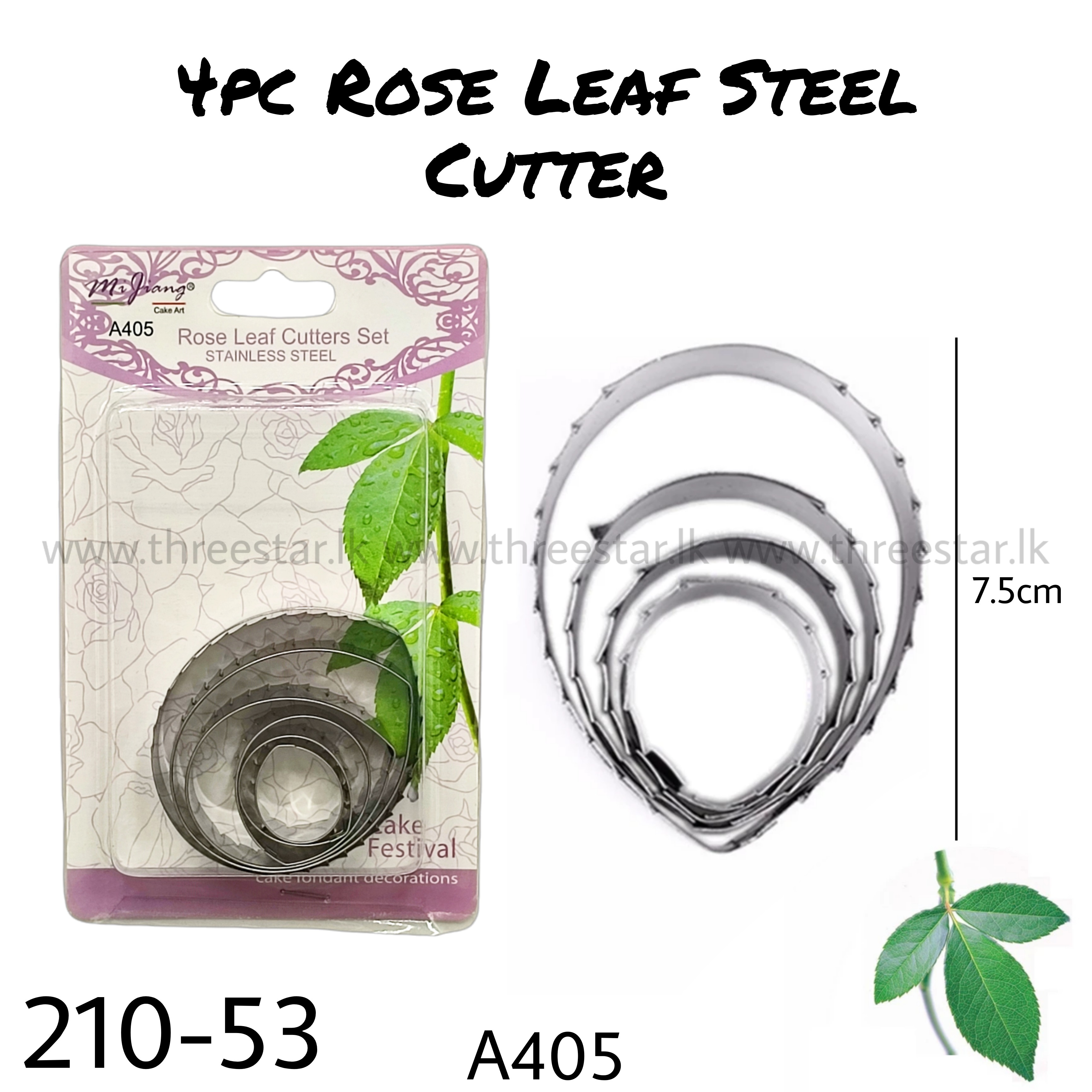 4pc Rose Leaf Cutter