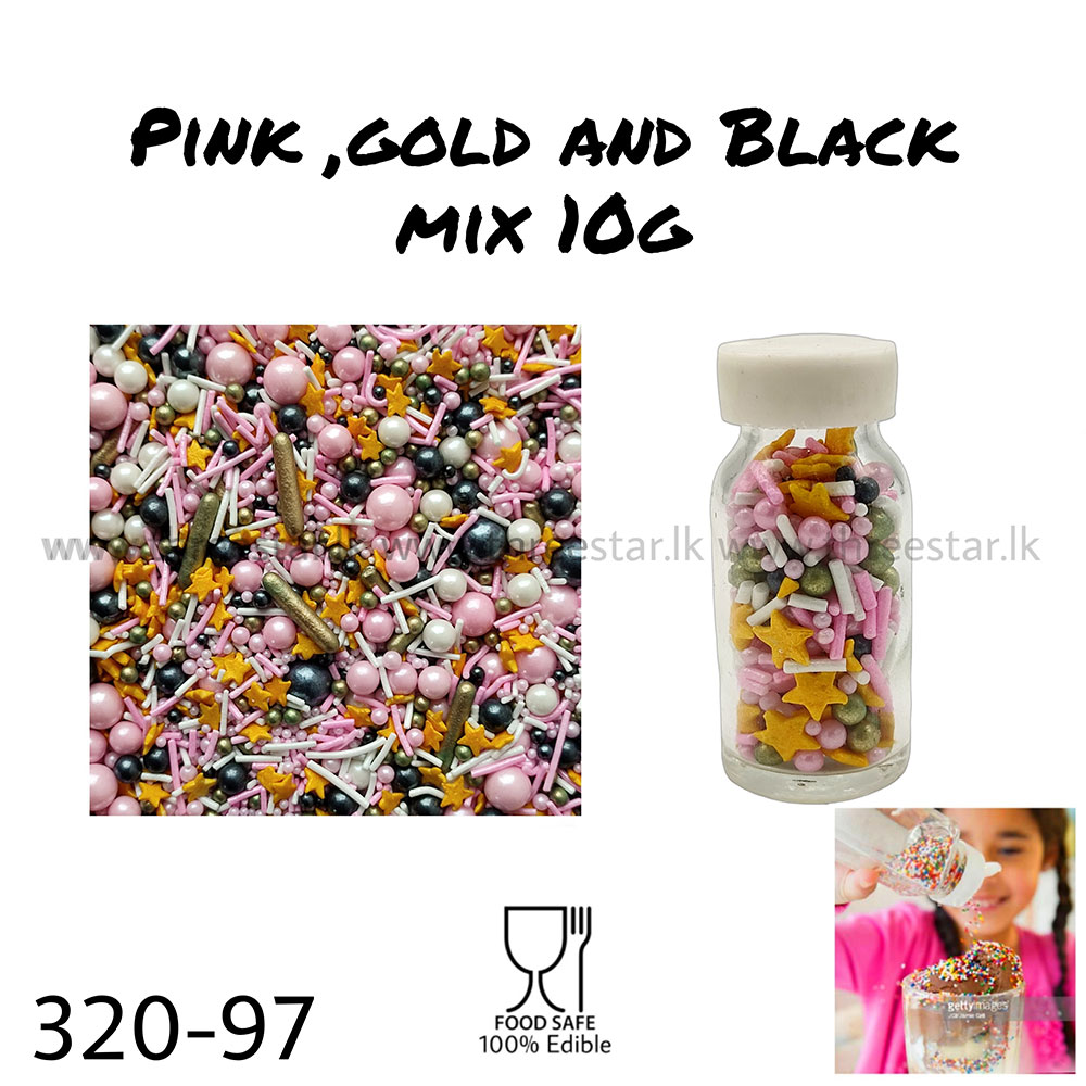 Pink, Gold and Black Mix 10g