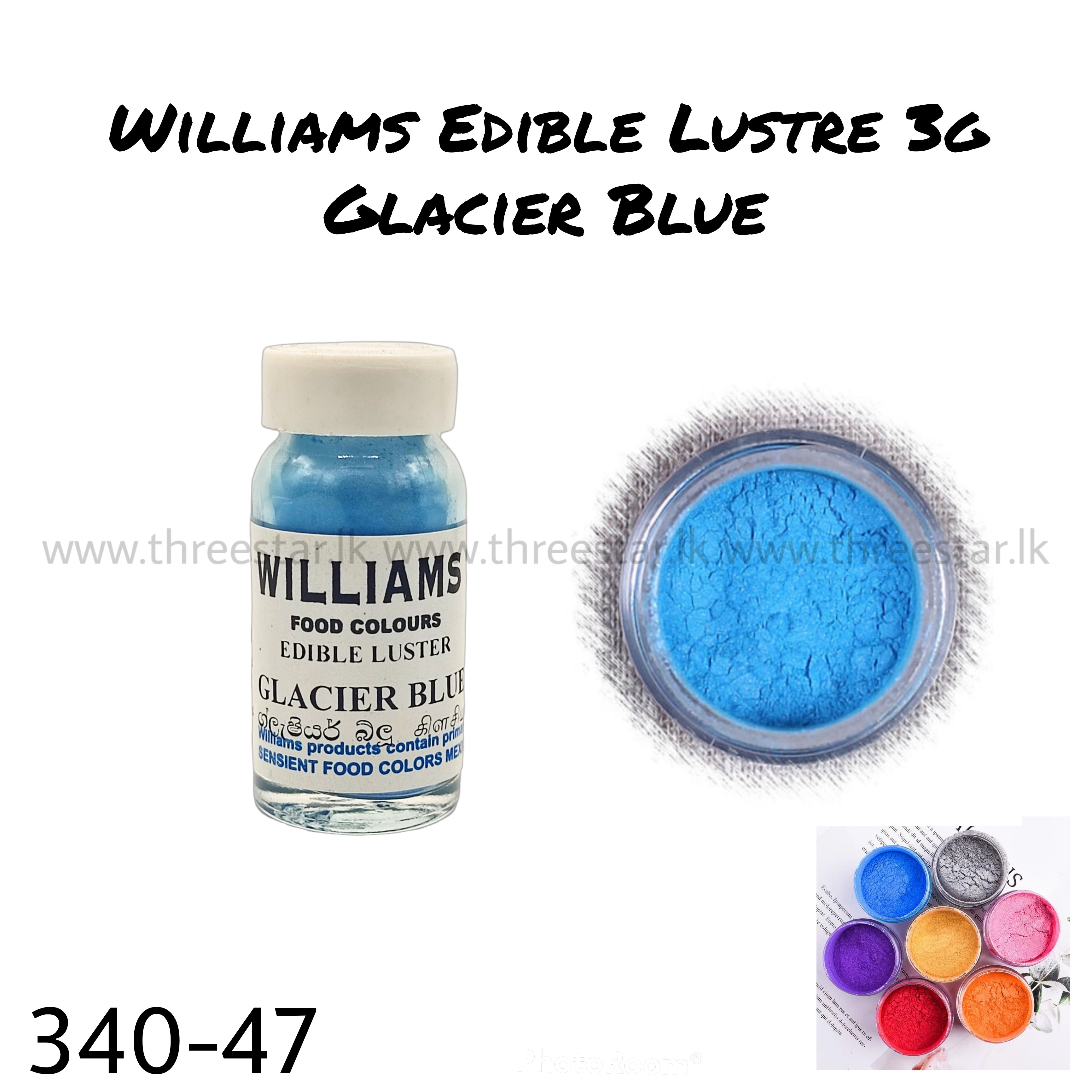 Williams Edible Lustre 3g Glacier Blue