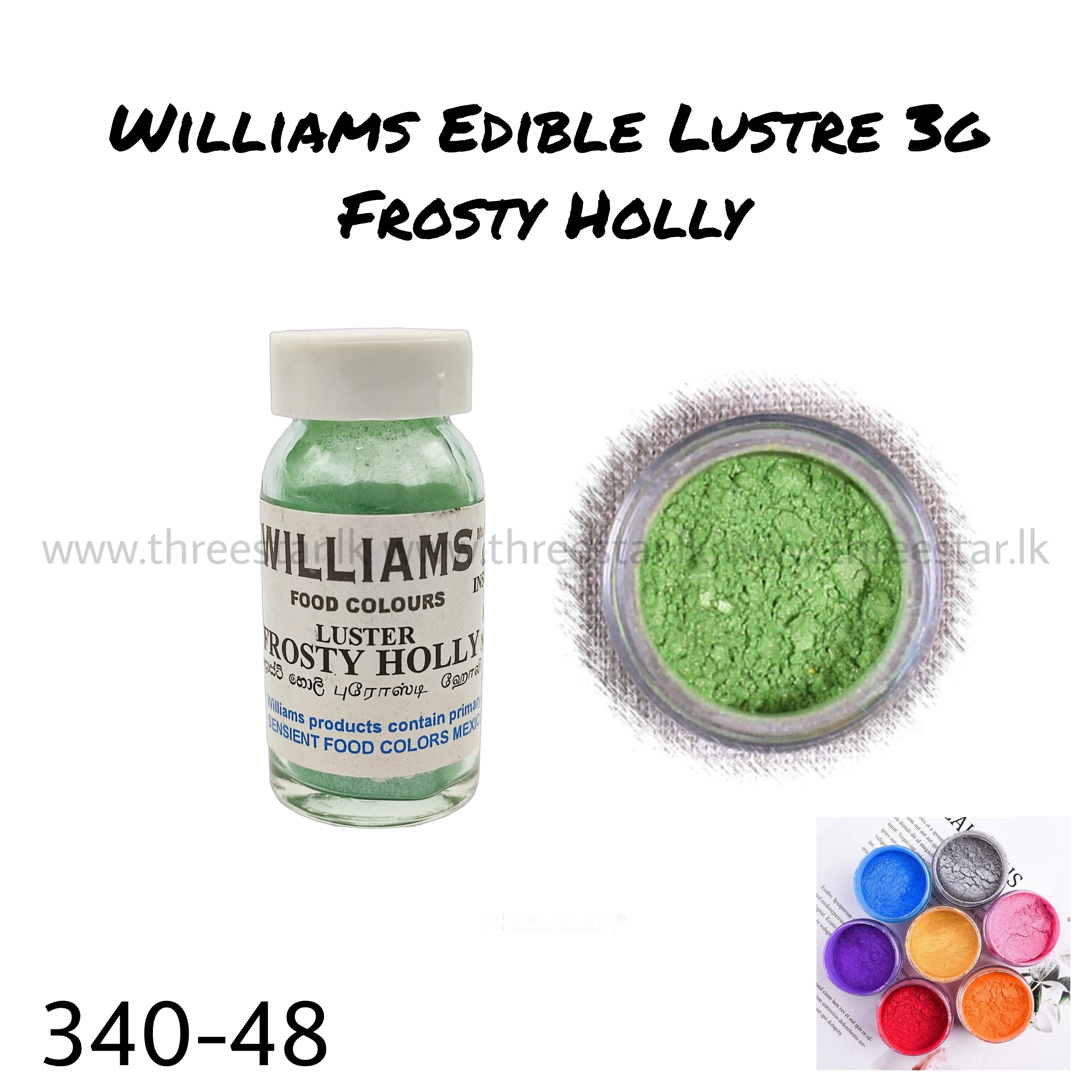 Williams Edible Lustre 3g Frosty Holly