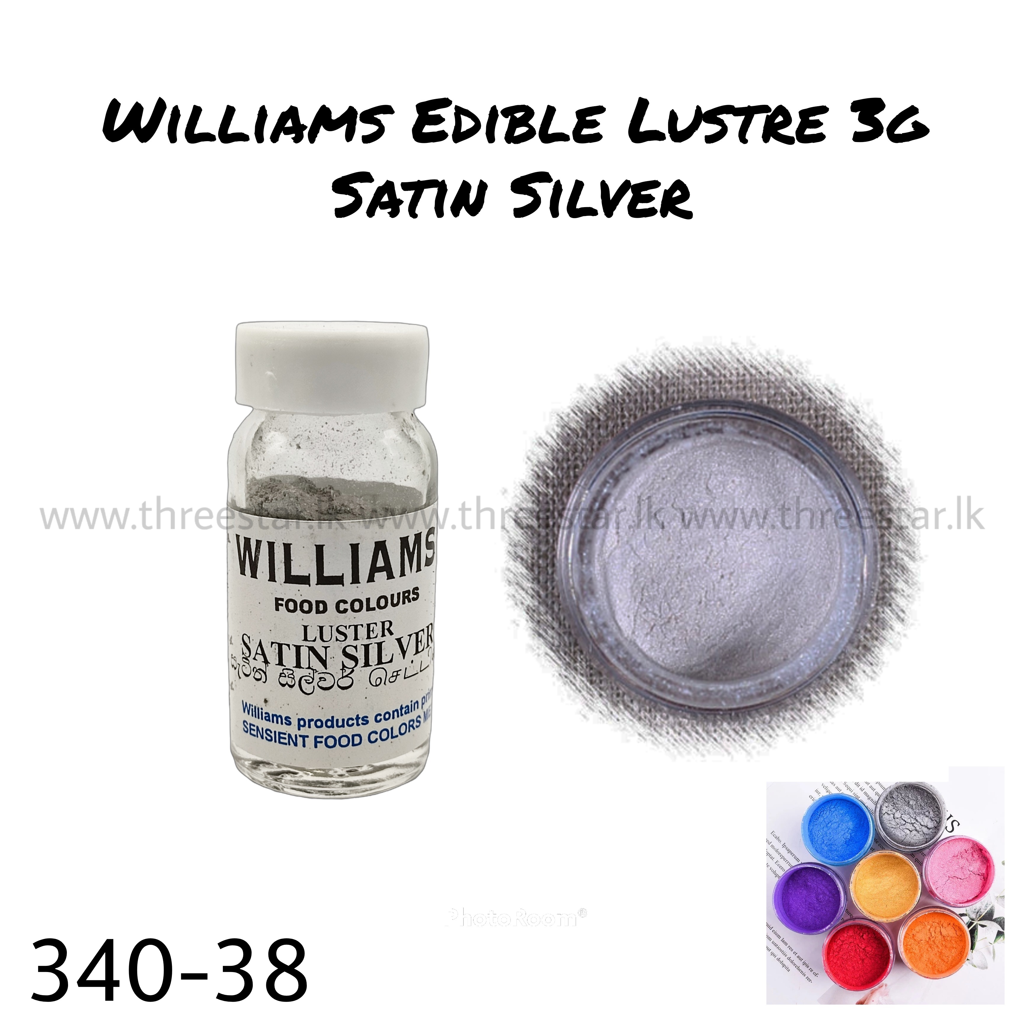 Williams Edible Lustre 3g Satin Silver