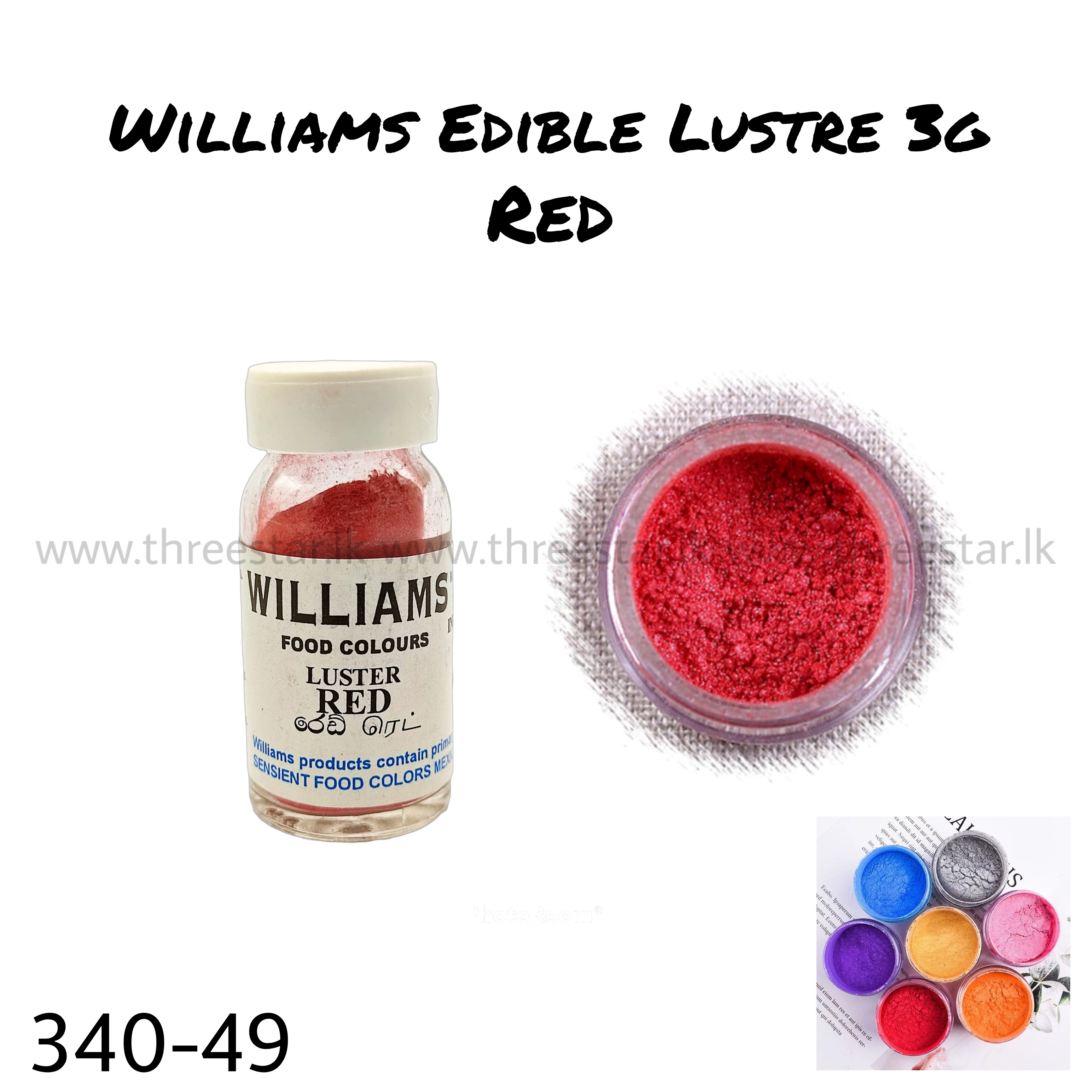 Williams Edible Lustre 3g Red