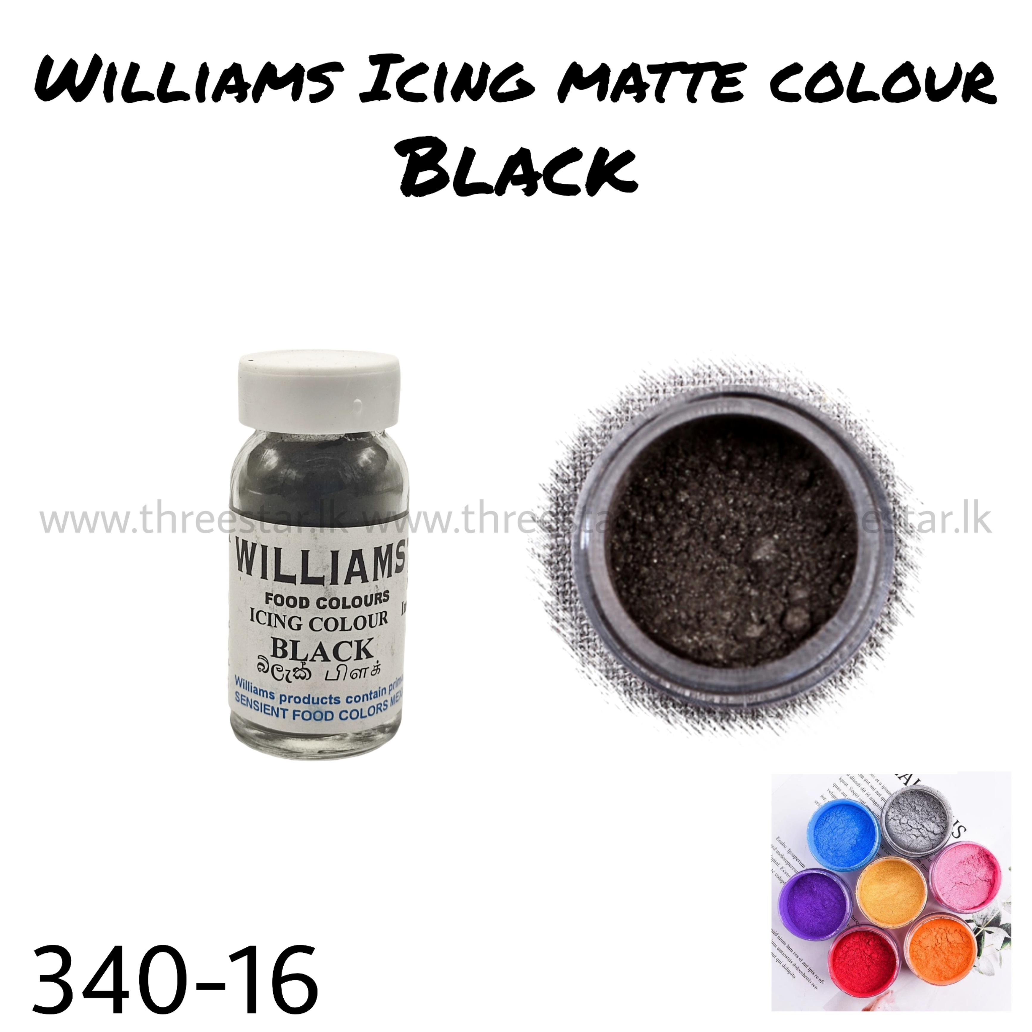 Williams Icing colour 3g Black